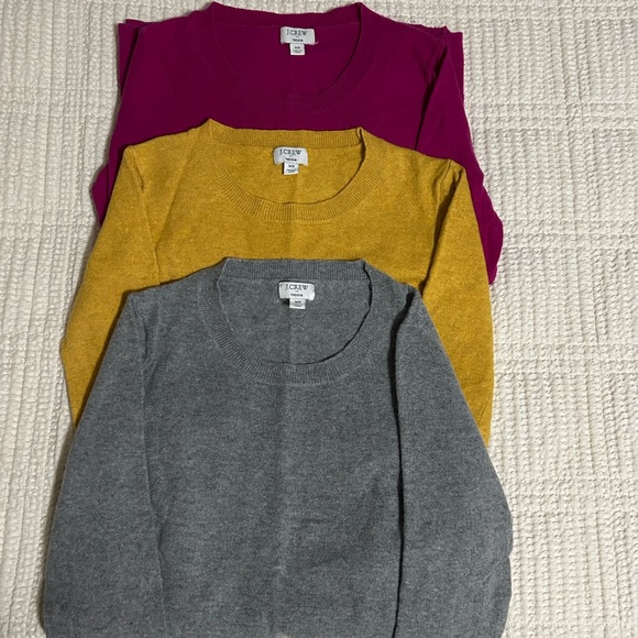 J. Crew Sweaters - J. Crew Women's Sweater Set - Magenta, Mustard, Gray
